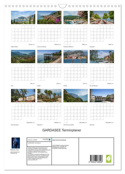 Produktbild: GARDASEE Terminplaner (Wandkalender 2026 DIN A3 hoch), CALVENDO Monatskalender