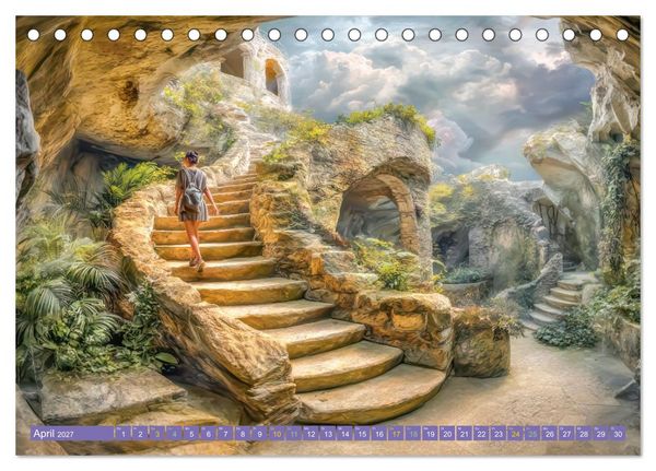 Produktbild: Treppenlabyrinthe &ndash; Die Suche nach dem Weg (Tischkalender 2027 DIN A5 quer), CALVENDO Monatskalender