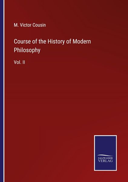 Produktbild: Course of the History of Modern Philosophy