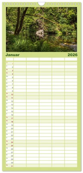 Produktbild: Familienplaner 2026 - Schwarzwald - Das Murgtal mit 5 Spalten (Wandkalender, 21 x 45 cm) CALVENDO
