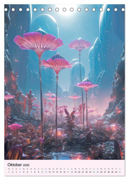 Produktbild: Sci-fi Welten - Fantasiebilder (Tischkalender 2026 DIN A5 hoch), CALVENDO Monatskalender