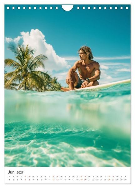 Produktbild: Karibik Surfer (Wandkalender 2027 DIN A4 hoch), CALVENDO Monatskalender