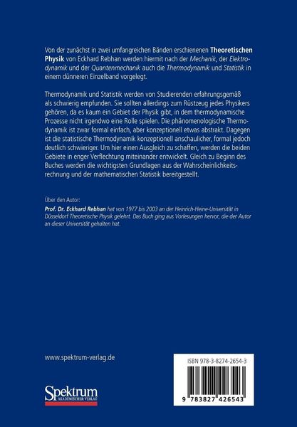 Produktbild: Theoretische Physik: Thermodynamik und Statistik