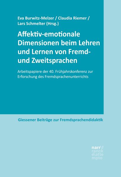 Produktbild: Affektiv-emotionale Dimensionen beim Lehren und Lernen von Fremd- und Zweitsprachen