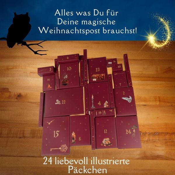 Produktbild: Adventskalender Zauberhafte Eulenpost: 24 &Uuml;berraschungen f&uuml;r Papeterie-Lover
