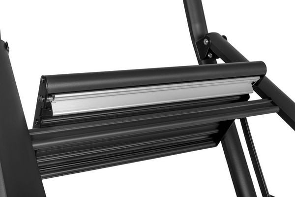 Produktbild: Alu-Klapptrittleiter Compact 2-stufig Schwarz, leichte & rutschfeste Haushaltsleiter,