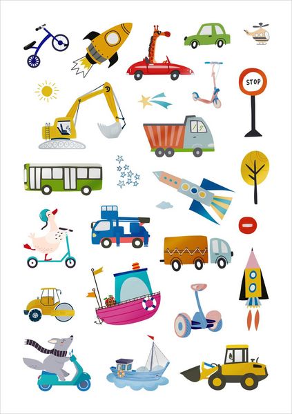 Produktbild: Glanz-Sticker &ndash; Fahrzeuge