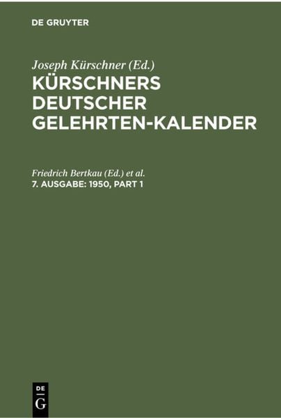 Kürschners Deutscher Gelehrten-Kalender / 1950