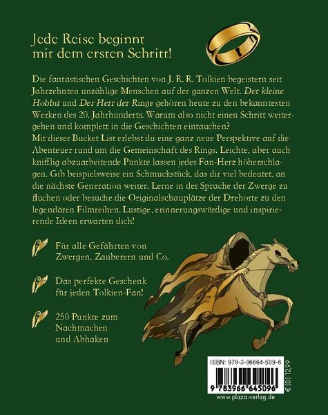 Produktbild: Die Bucket List f&uuml;r Tolkien Fans