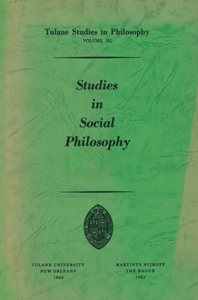 Produktbild: Studies in Social Philosophy