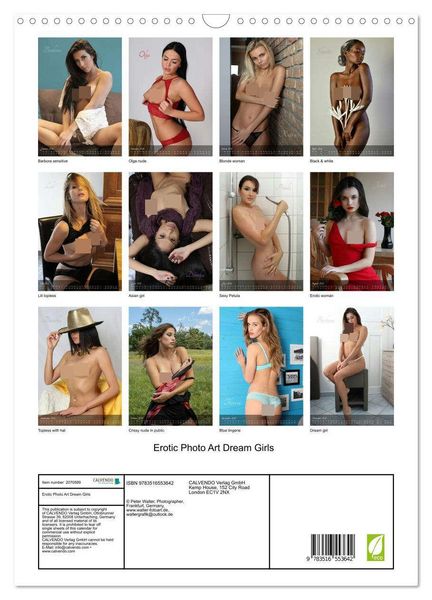 Produktbild: Erotic Photo Art Dream Girls (Wall Calendar 2026 DIN A3 portrait), CALVENDO 12 Month Wall Calendar