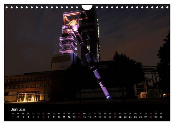 Produktbild: Impressionen Ruhrgebiet bei Nacht (Wandkalender 2026 DIN A4 quer), CALVENDO Monatskalender