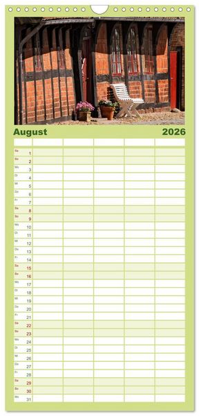 Produktbild: Familienplaner 2026 - J&uuml;tland. Zwischen Ringk&oslash;bing und Ribe mit 5 Spalten (Wandkalender, 21 x 45 cm) CALVENDO