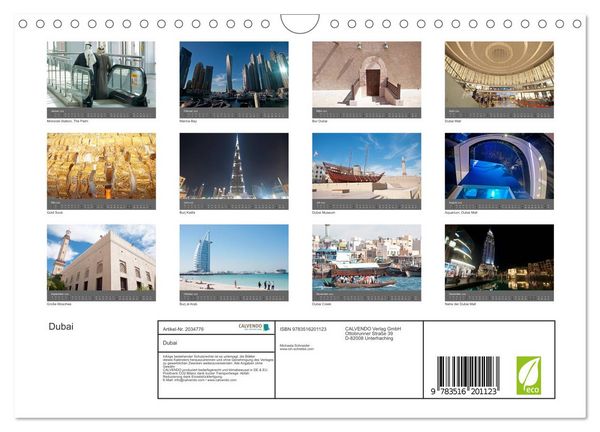 Produktbild: Dubai (Wandkalender 2026 DIN A4 quer), CALVENDO Monatskalender