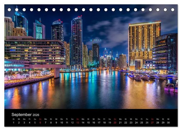 Produktbild: Dubai in Bildern (Tischkalender 2026 DIN A5 quer), CALVENDO Monatskalender