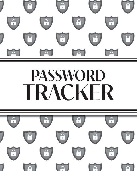 Produktbild: XL Large Print Password Tracker (Lock Shield Gray)