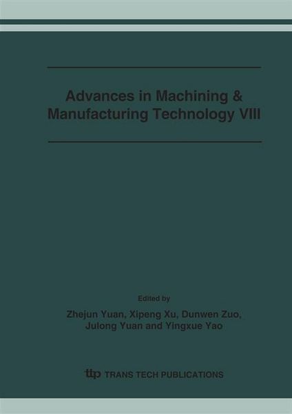 Produktbild: Advances in Machining & Manufacturing Technology VIII