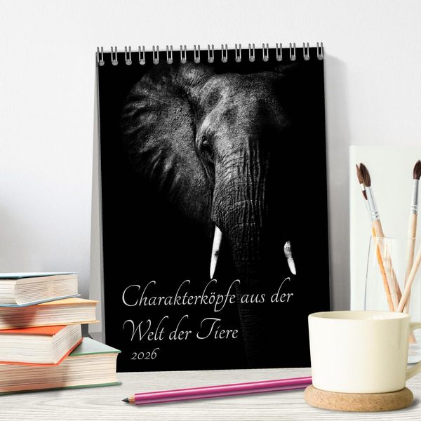 Produktbild: Charakterk&ouml;pfe aus der Welt der Tiere (Tischkalender 2026 DIN A5 hoch), CALVENDO Monatskalender