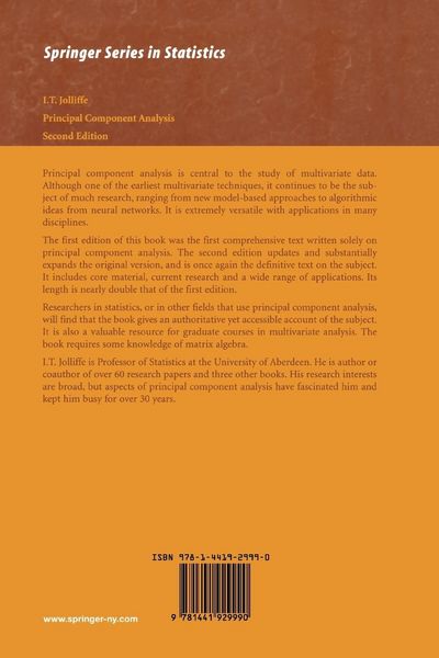 Produktbild: Principal Component Analysis