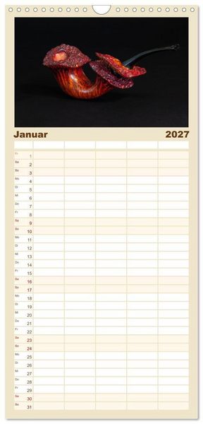 Produktbild: Familienplaner 2027 - Pfeifenwelten mit 5 Spalten (Wandkalender, 21 x 45 cm) CALVENDO