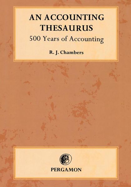 Produktbild: An Accounting Thesaurus
