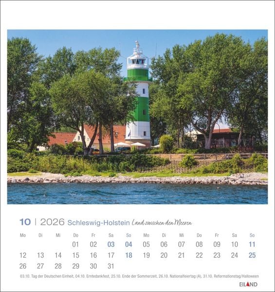 Produktbild: Schleswig-Holstein Postkartenkalender 2026 - Land zwischen den Meeren
