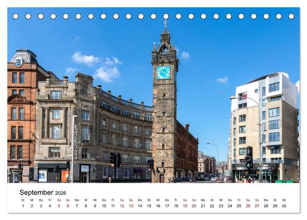 Produktbild: Faszination Glasgow (Tischkalender 2026 DIN A5 quer), CALVENDO Monatskalender