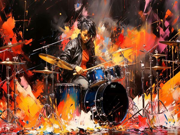 Produktbild: CALVENDO Puzzle Schlagzeug, ein einzigartiges Ensemble aus Musik und Kunst | 1000 Teile Lege-Gr&ouml;&szlig;e 64x48cm Foto-Puzzle f&uuml;r gl&uuml;ckliche Stunden