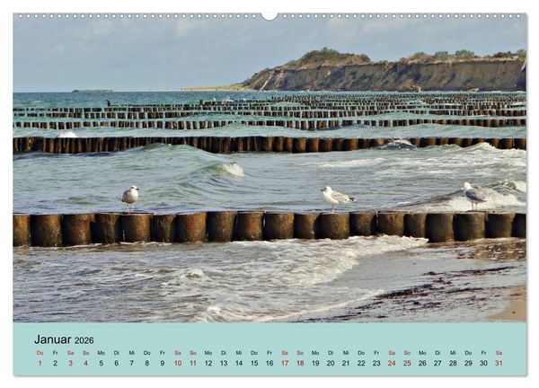 Produktbild: Ostsee von Heringsdorf bis Hiddensee (hochwertiger Premium Wandkalender 2026 DIN A2 quer), Kunstdruck in Hochglanz