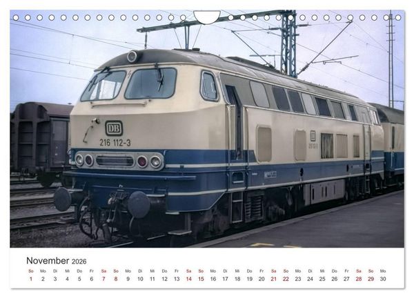 Produktbild: Deutsche Diesellokomotiven (Wandkalender 2026 DIN A4 quer), CALVENDO Monatskalender