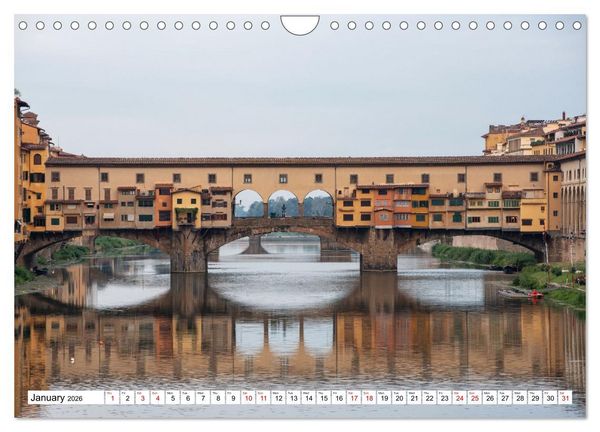 Produktbild: Tuscan cities on the road - Travel along the Florence-Pisa-Livorno freeway (Wall Calendar 2026 DIN A4 landscape), CALVENDO 12 Month Wall Calendar