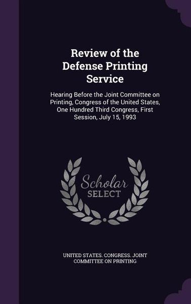 Produktbild: Review of the Defense Printing Service