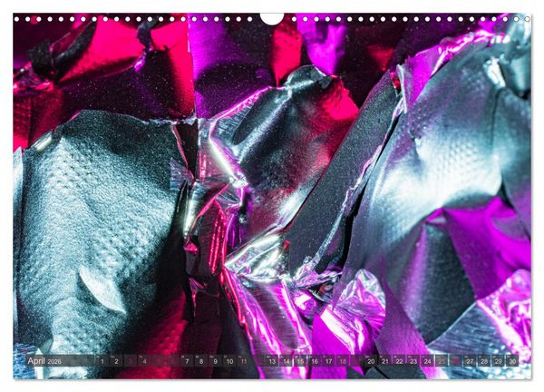 Produktbild: Experimentelle Makrofotografie mit Eisenpulver und Aluminiumfolie (Wandkalender 2026 DIN A3 quer), CALVENDO Monatskalender