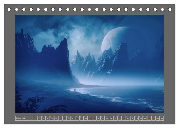 Produktbild: Tr&auml;umereien in Blau (Tischkalender 2026 DIN A5 quer), CALVENDO Monatskalender