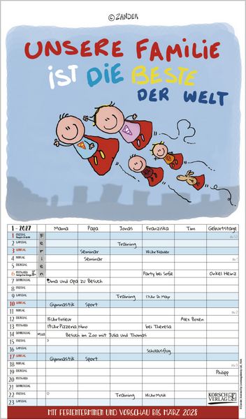 Produktbild: Unsere Familie ist die beste! 2027