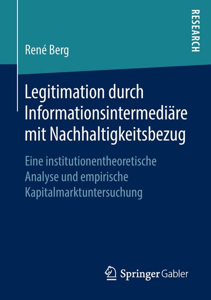 Produktbild: Legitimation durch Informationsintermedi&auml;re mit Nachhaltigkeitsbezug