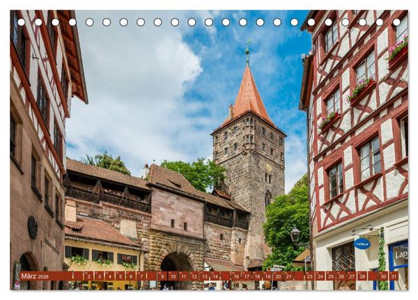 Produktbild: N&uuml;rnberg - Historische Altstadt (Tischkalender 2026 DIN A5 quer), CALVENDO Monatskalender