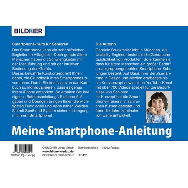 Produktbild: Meine Smartphone-Anleitung f&uuml;r iOS / iPhone&nbsp;&ndash; Smartphonekurs f&uuml;r Senioren (Kursbuch Version iPhone) &ndash; Das Kursbuch f&uuml;r Apple iPhones / iOS