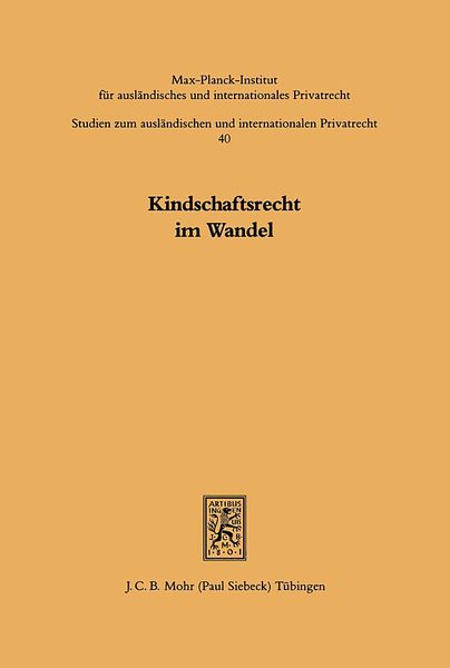 Produktbild: Kindschaftsrecht im Wandel