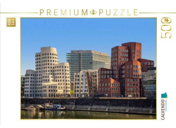 CALVENDO Puzzle Düsseldorf. Mediahafen | 500 Teile Lege-Größe 48 × 36 cm Foto-Puzzle für Erwachsene
