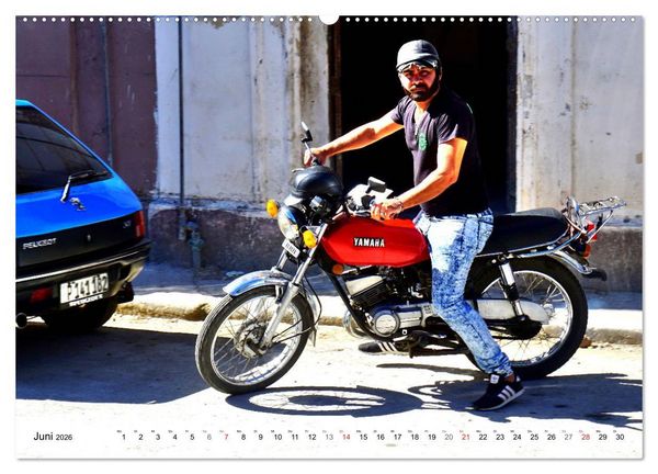 Produktbild: Zweirad Nostalgie - YAMAHA in Kuba (hochwertiger Premium Wandkalender 2026 DIN A2 quer), Kunstdruck in Hochglanz