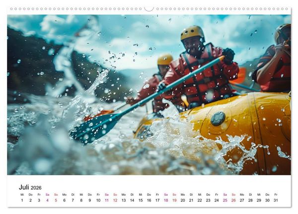 Produktbild: Rafting f&uuml;r Mutige (Wandkalender 2026 DIN A2 quer), CALVENDO Monatskalender