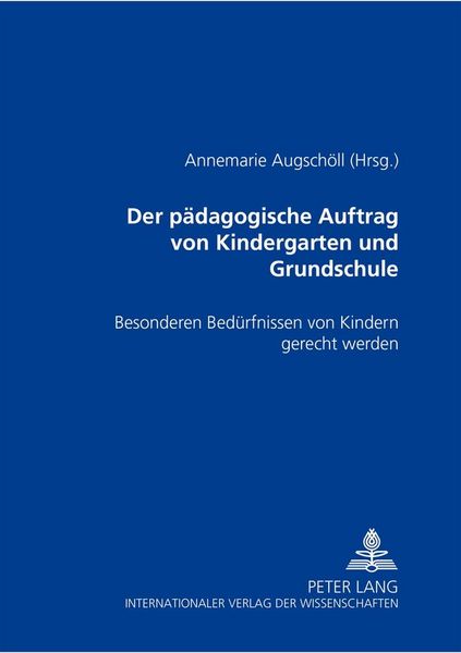 Produktbild: Der p&auml;dagogische Auftrag von Kindergarten und Grundschule