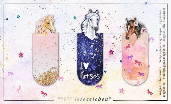 Produktbild: Magnetlesezeichen Lovely Horses