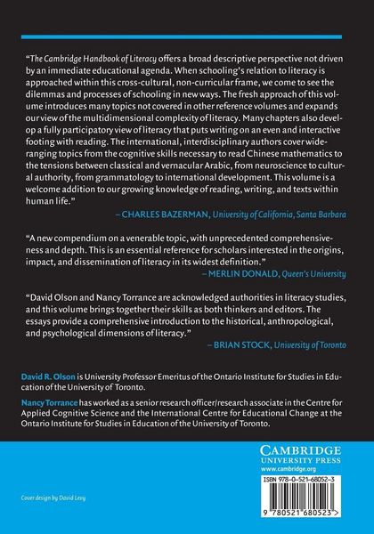 Produktbild: The Cambridge Handbook of Literacy