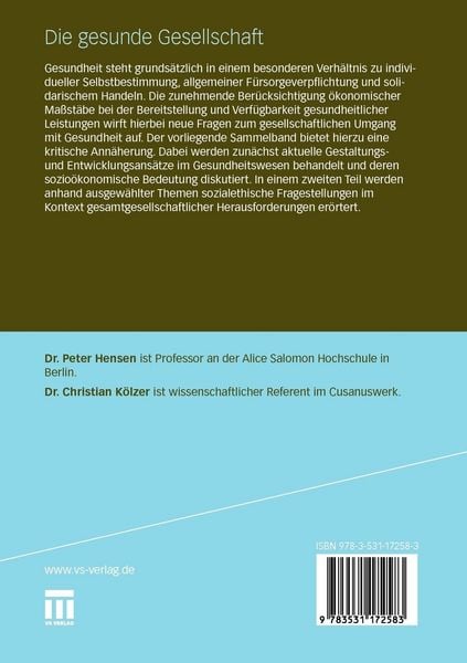 Produktbild: Die gesunde Gesellschaft