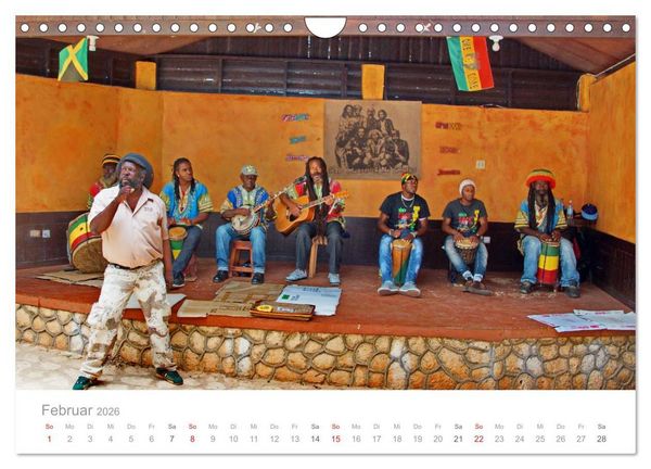 Produktbild: JAMAIKA Reggae, Rastafari und paradiesische Natur. (Wandkalender 2026 DIN A4 quer), CALVENDO Monatskalender