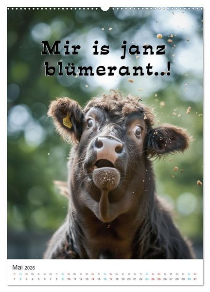 Produktbild: Lustige Tiere (hochwertiger Premium Wandkalender 2026 DIN A2 hoch), Kunstdruck in Hochglanz
