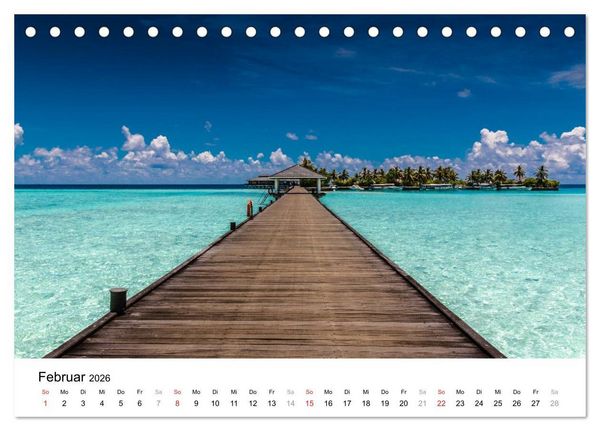 Produktbild: Malediven &ndash; Das Paradies im Indischen Ozean III (Tischkalender 2026 DIN A5 quer), CALVENDO Monatskalender