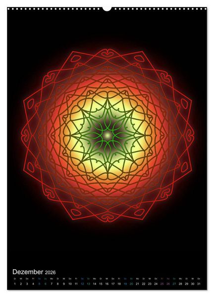 Produktbild: Mandala-Kalender 2026 (hochwertiger Premium Wandkalender 2026 DIN A2 hoch), Kunstdruck in Hochglanz
